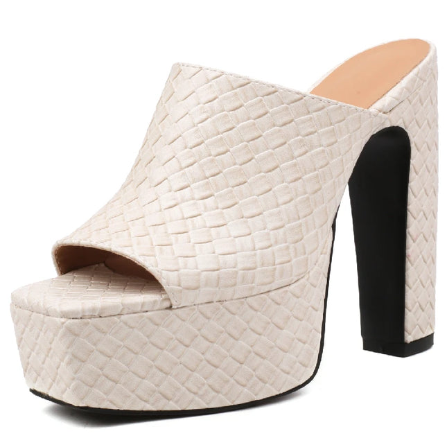 Sexy High Heels Platform Slides - Women Summer Mules 2023