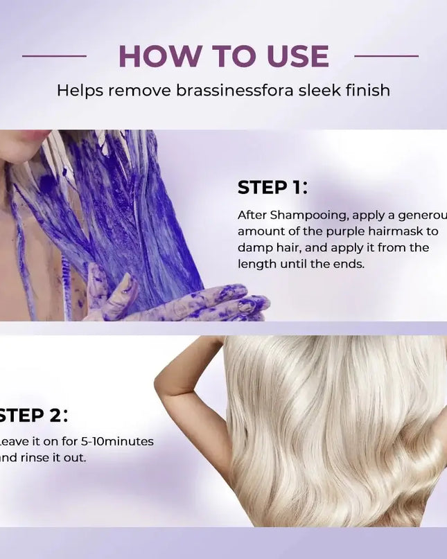 Karseell Purple Hair Mask – 500ml Anti-Yellow Toning Treatment  Blonde