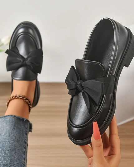 Bow Tie Loafers for Women - Stylish Daily Wear Shoes