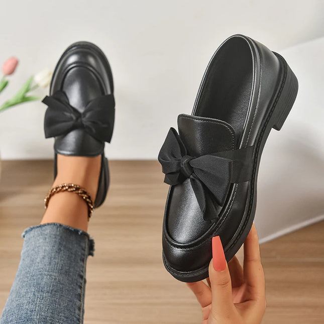 Bow Tie Loafers for Women - Stylish Daily Wear Shoes