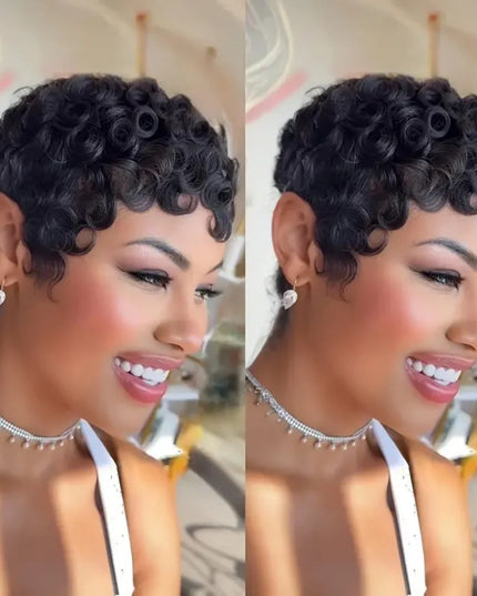 Curly Pixie Cut Wigs for Women - Short & Chic Style