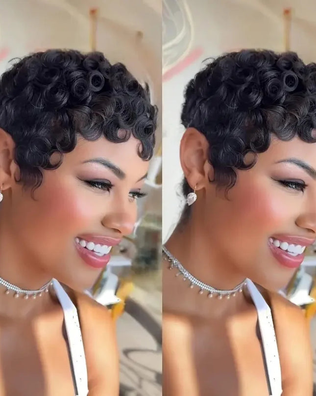 Curly Pixie Cut Wigs for Women - Short & Chic Style