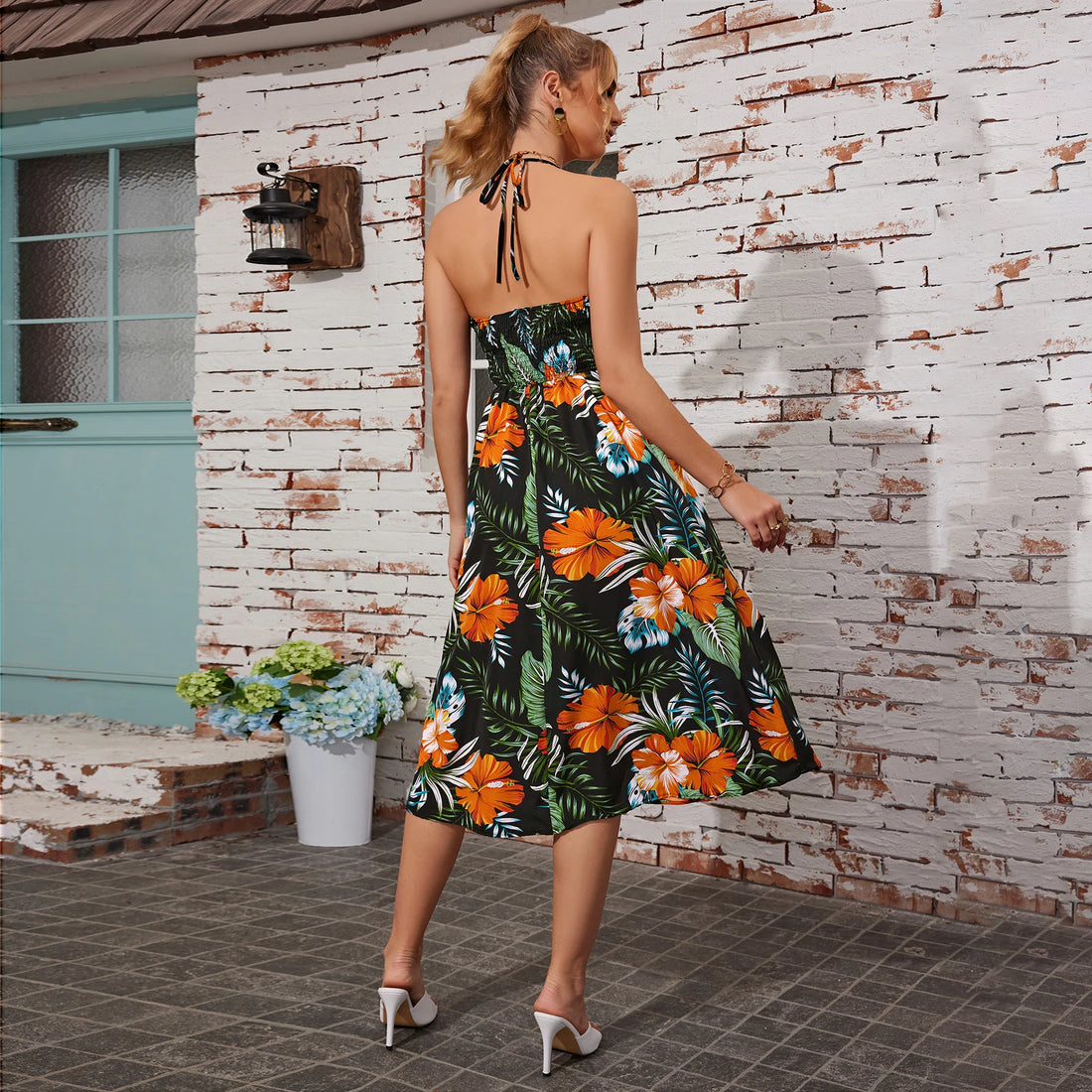 Women's Summer Strapless Halter Dress