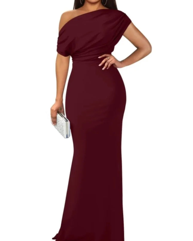 Elegant Sleeveless Off Shoulder Bodycon Long Dress for Evening Party & Prom