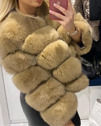 Winter Women's Cold Coat Top Fox Jackets For Women clothing Natural Real fox Fur Jacket Coats For Women Fur Jacket In Promotion
