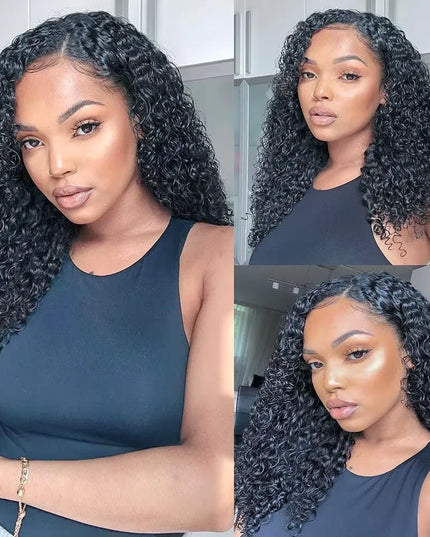 Natural Black Deep Wave Lace Front Wig | 100% Human Hair