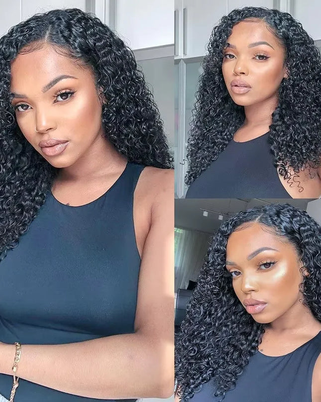 Natural Black Deep Wave Lace Front Wig | 100% Human Hair