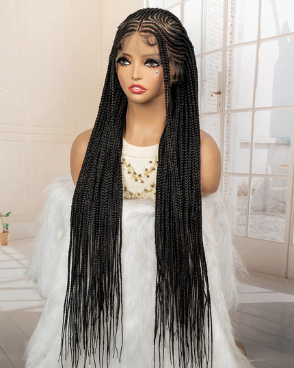 African Braided Hair Wigs Synthetic Full Lace