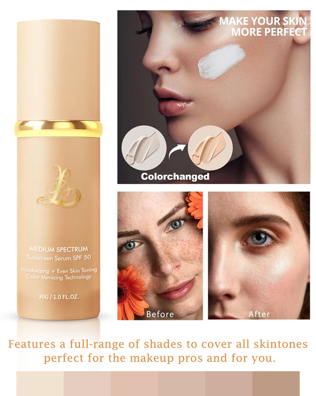 Color-Changing Liquid Foundation with SPF50+ | Longwearing