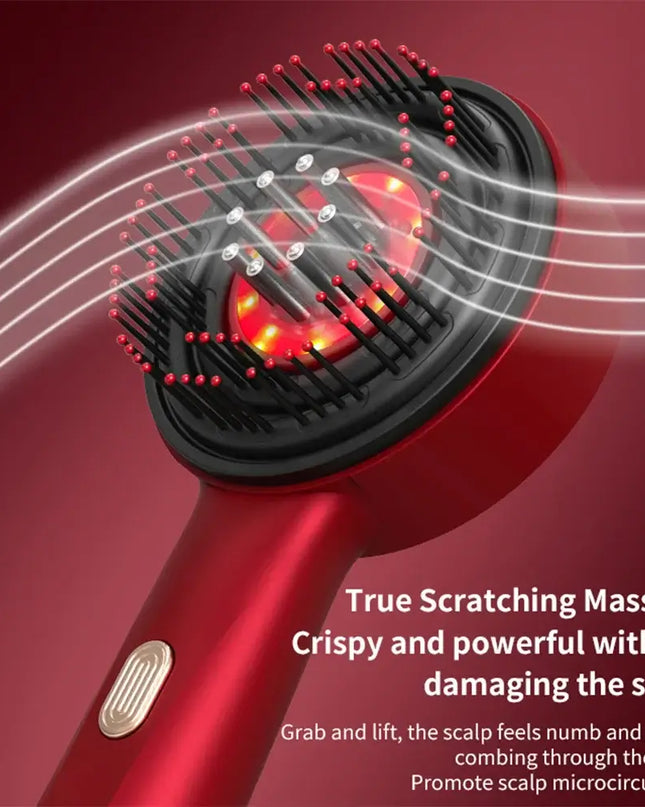 Electric Vibration Massage Comb Red Light Therapy Hair Growth Massage