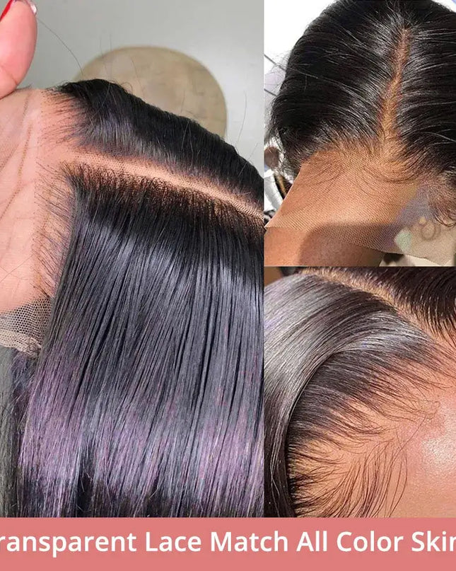 Bone Straight Short Bob Wig – 250% Density Glueless Peruvian Human Hair Lace Front Wig