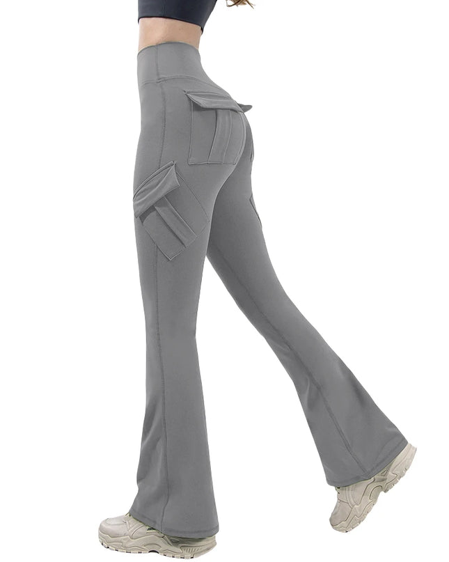 Women's High Stretch Wide Leg Yoga Pants with Pockets