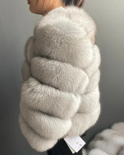 Winter Women's Cold Coat Top Fox Jackets For Women clothing Natural Real fox Fur Jacket Coats For Women Fur Jacket In Promotion