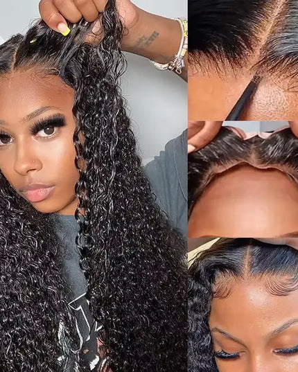 Natural Black Deep Wave Lace Front Wig | 100% Human Hair