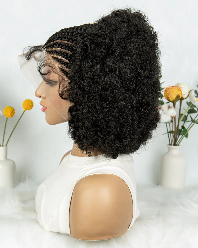 Braided Wig Synthetic Full Lace Wigs Short Lengths for Black Women