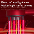 Infrared light therapy hair comb highlighting 630nm wavelength for scalp health and hair growth.