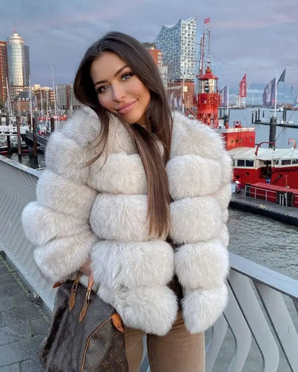 Winter Women's Cold Coat Top Fox Jackets For Women clothing Natural Real fox Fur Jacket Coats For Women Fur Jacket In Promotion