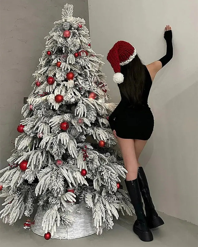 Summer High Neck Bodycon Dress | Oversleeve Tight Fit Wrapped Hip Dres