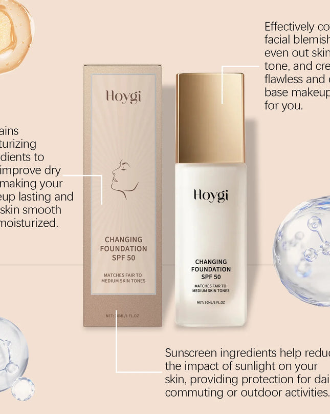 Light Moisturizing Foundation for Oily and Dry Skin | HOYGI