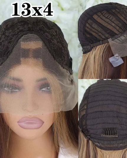 Honey Blonde Highlight Ombre Wig - Soft Lace Frontal