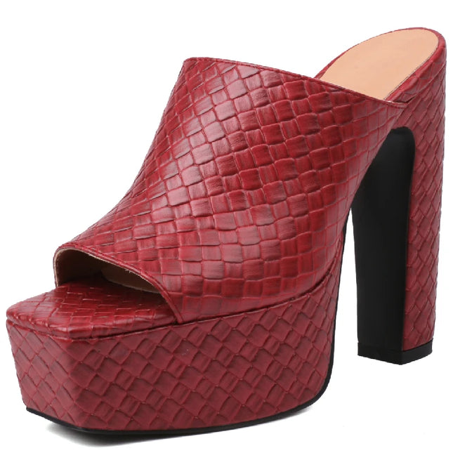 Sexy High Heels Platform Slides - Women Summer Mules 2023