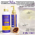 AILKE Double Glutathione Inject skin lightening serum and body lotion set for brightening face and body.