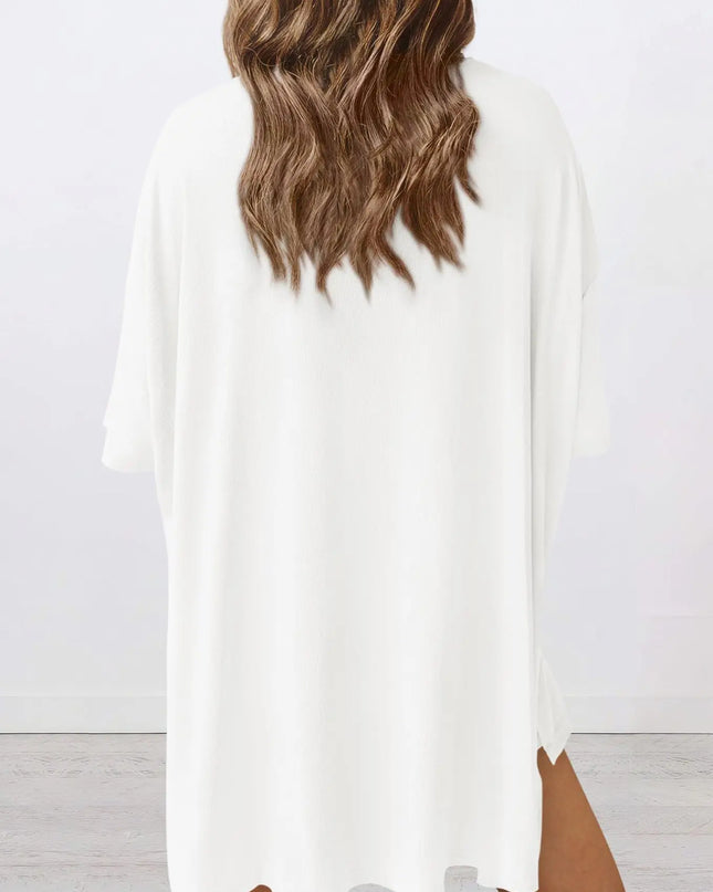 Women's Casual Loose Solid Color Short Sleeve Shorts Set with Pockets | Two Piece Loungewear Outfit 2025