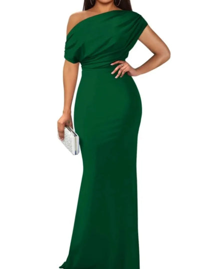 Elegant Sleeveless Off Shoulder Bodycon Long Dress for Evening Party & Prom