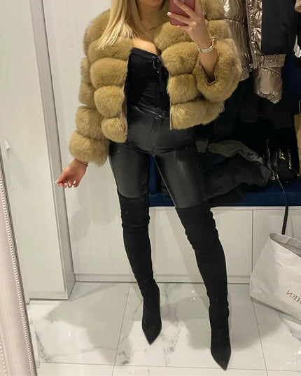 Winter Women's Cold Coat Top Fox Jackets For Women clothing Natural Real fox Fur Jacket Coats For Women Fur Jacket In Promotion