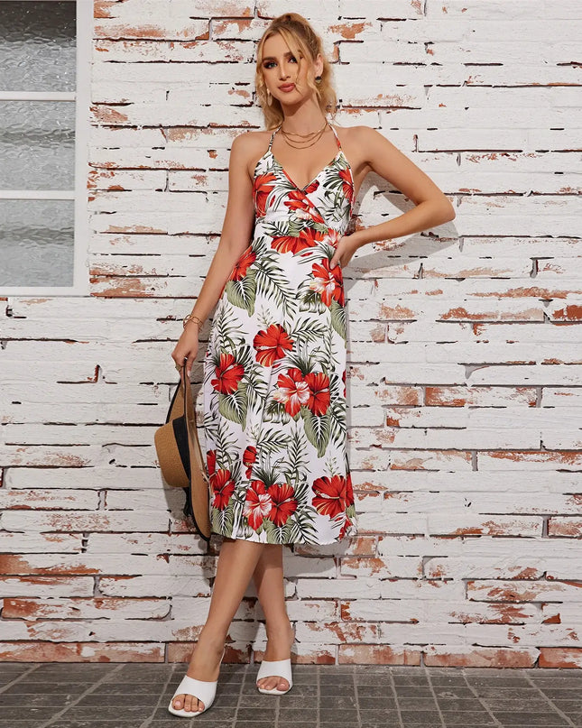 Women's Summer Strapless Halter Dress