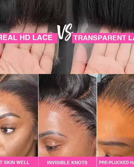 Natural Black Deep Wave Lace Front Wig | 100% Human Hair