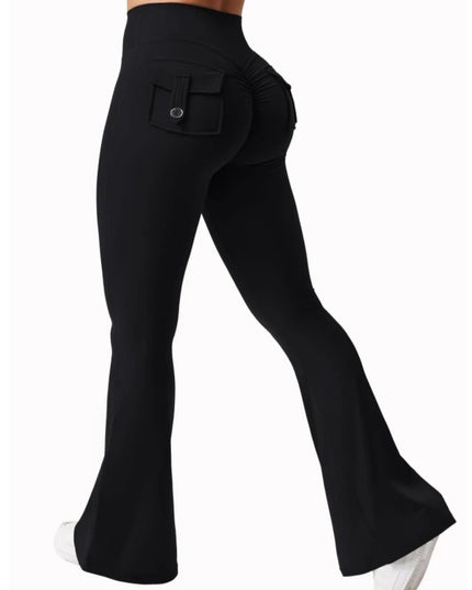 Women's High Stretch Wide Leg Yoga Pants with Pockets