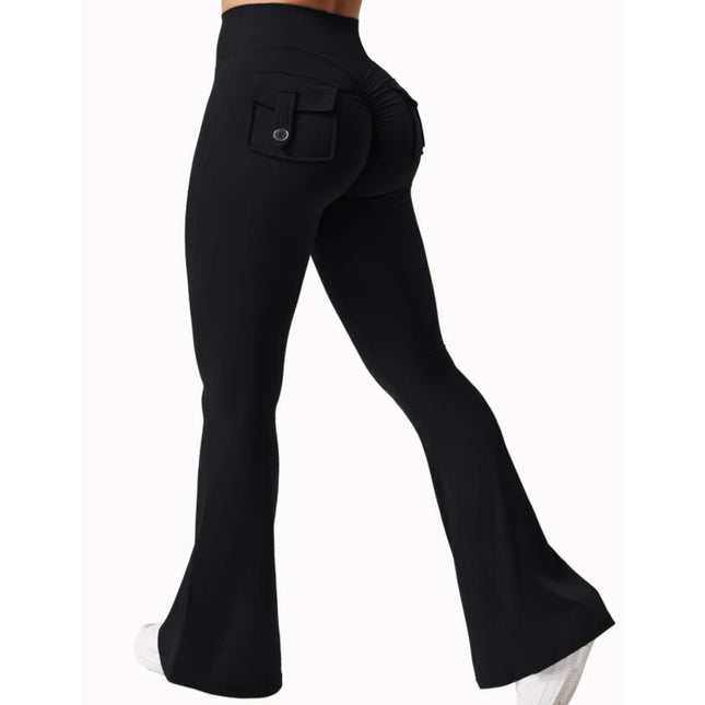 Women's High Stretch Wide Leg Yoga Pants with Pockets