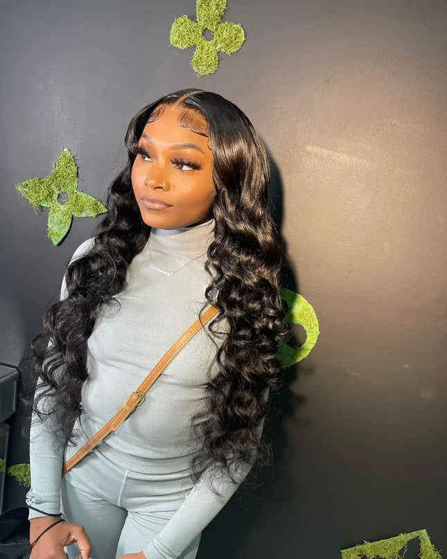 40 Inch Loose Deep Wave HD Lace Front Wig 13x6 Brazilian Curly Human Hair Wig for Women