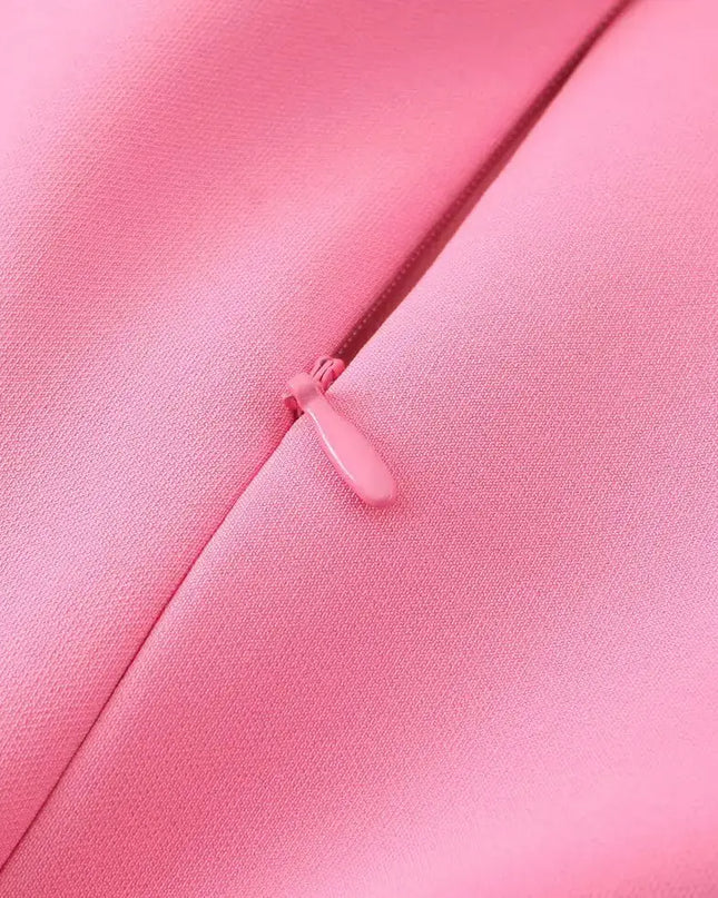 Pink A-Line Mini Dress – Elegant Summer Party Style”