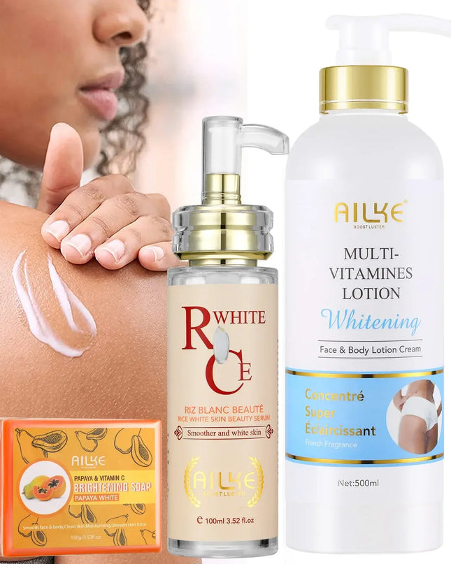 AILKE Whitening Body Lotion – Multi Vitamin Skin Brightening Set