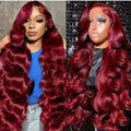 99J Burgundy Lace Front Wig – HD Hairline – Emma-Store-Shop - 30 Inch 99j Burgundy Lace Front Wigs Human Hair 13x4 HD Transparent Wine Red Burgundy Body Wave Human Hair Lace Front Wigs for Women 180 Density Pre Plcked Human Hair Lace Frontal Wig-with-Baby-Hair