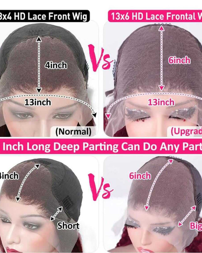 99J Burgundy Lace Front Wig – HD Hairline – Emma-Store-Shop - 30 Inch 99j Burgundy Lace Front Wigs Human Hair 13x4 HD Transparent Wine Red Burgundy Body Wave Human Hair Lace Front Wigs for Women 180 Density Pre Plcked Human Hair Lace Frontal Wig-with-Baby-Hair