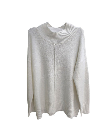 Elegant Warmth Oversized Turtleneck Sweater For Modern Women