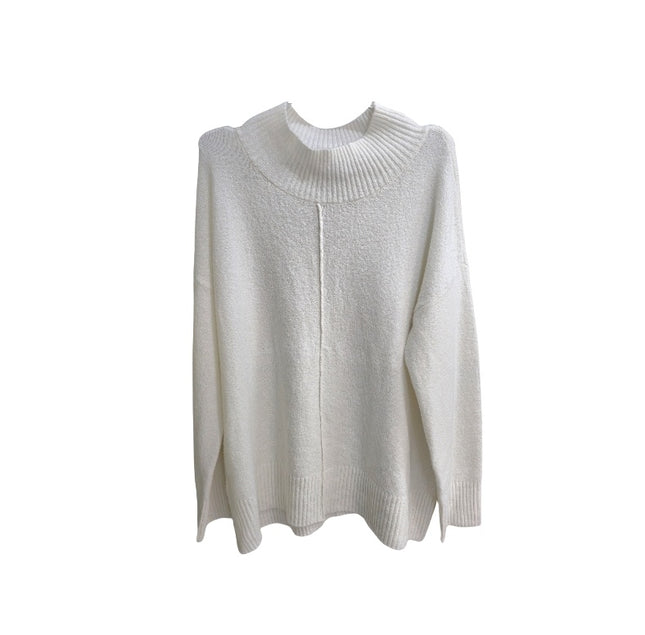 Elegant Warmth Oversized Turtleneck Sweater For Modern Women