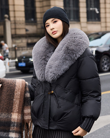Large Size Straight Thickened Cotton-padded Coat