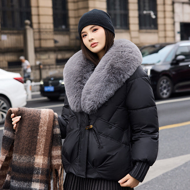 Large Size Straight Thickened Cotton-padded Coat