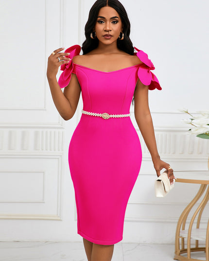 Women's Three-dimensional Floral Elegant Dress