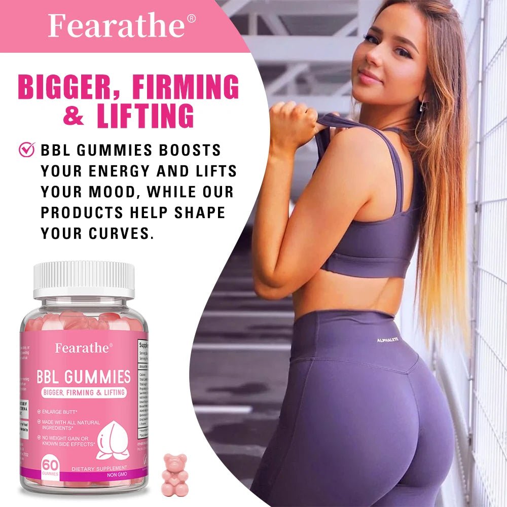 BBL Gummies - Shape Your Hips，Advanced Natural Formula for Sculpted Curves Detox Immune Support 60 Gummies - EMMA STORE SHOP