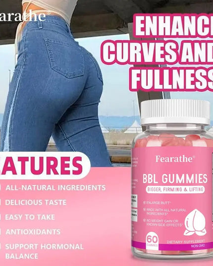BBL Gummies - Shape Your Hips，Advanced Natural Formula for Sculpted Curves Detox Immune Support 60 Gummies - EMMA STORE SHOP