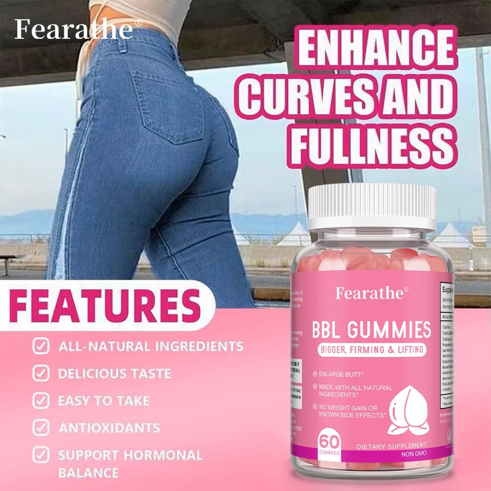 BBL Gummies - Shape Your Hips，Advanced Natural Formula for Sculpted Curves Detox Immune Support 60 Gummies - EMMA STORE SHOP