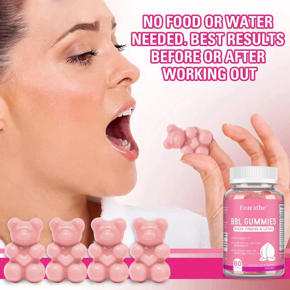 BBL Gummies - Shape Your Hips，Advanced Natural Formula for Sculpted Curves Detox Immune Support 60 Gummies - EMMA STORE SHOP