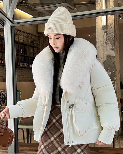 Large Size Straight Thickened Cotton-padded Coat