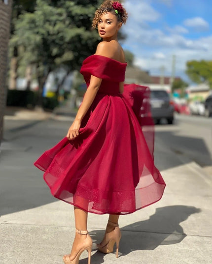 Womens Solid Casual Party Night Dress Club Off Shoulder Gown Elegant Backless Sexy Dress Birthday