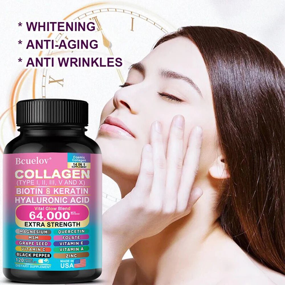 Collagen Capsules Biotin Keratin Skin Care Product Booster Anti Aging Whitening. - EMMA STORE SHOP